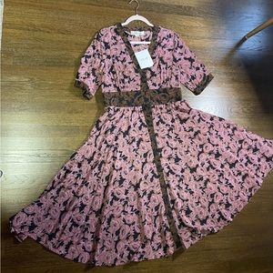 NWT! DVF Peony print dress- perfect condition.